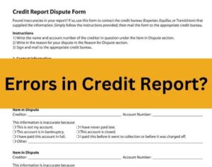 How to dispute credit report errors