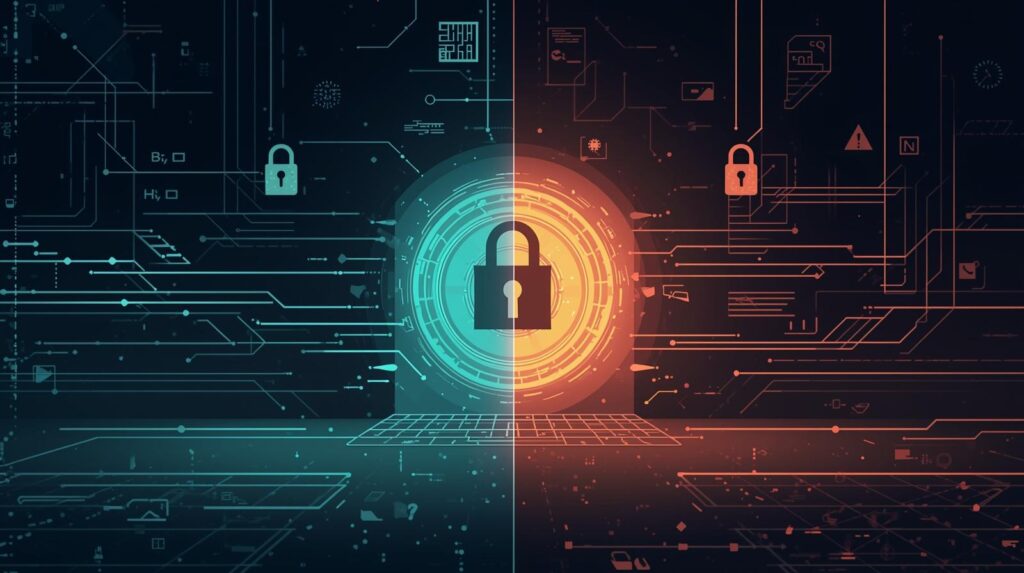 I want you to generate a picture that i can use as a cover image for an article title _Security_ Hot Wallets vs Cold Wallets