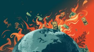 Graph showing increasing inflation rates impacting global markets, currencies, and cost of living worldwide