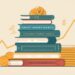 Stack of personal finance books showing popular titles for managing money, investing and growing wealth