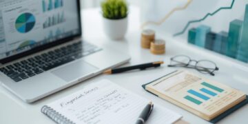 Budgeting tips concept with calculator, financial documents, and expense tracking tools on a desk