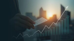 “Person checking dividend stock earnings on a laptop, earning passive income from home”